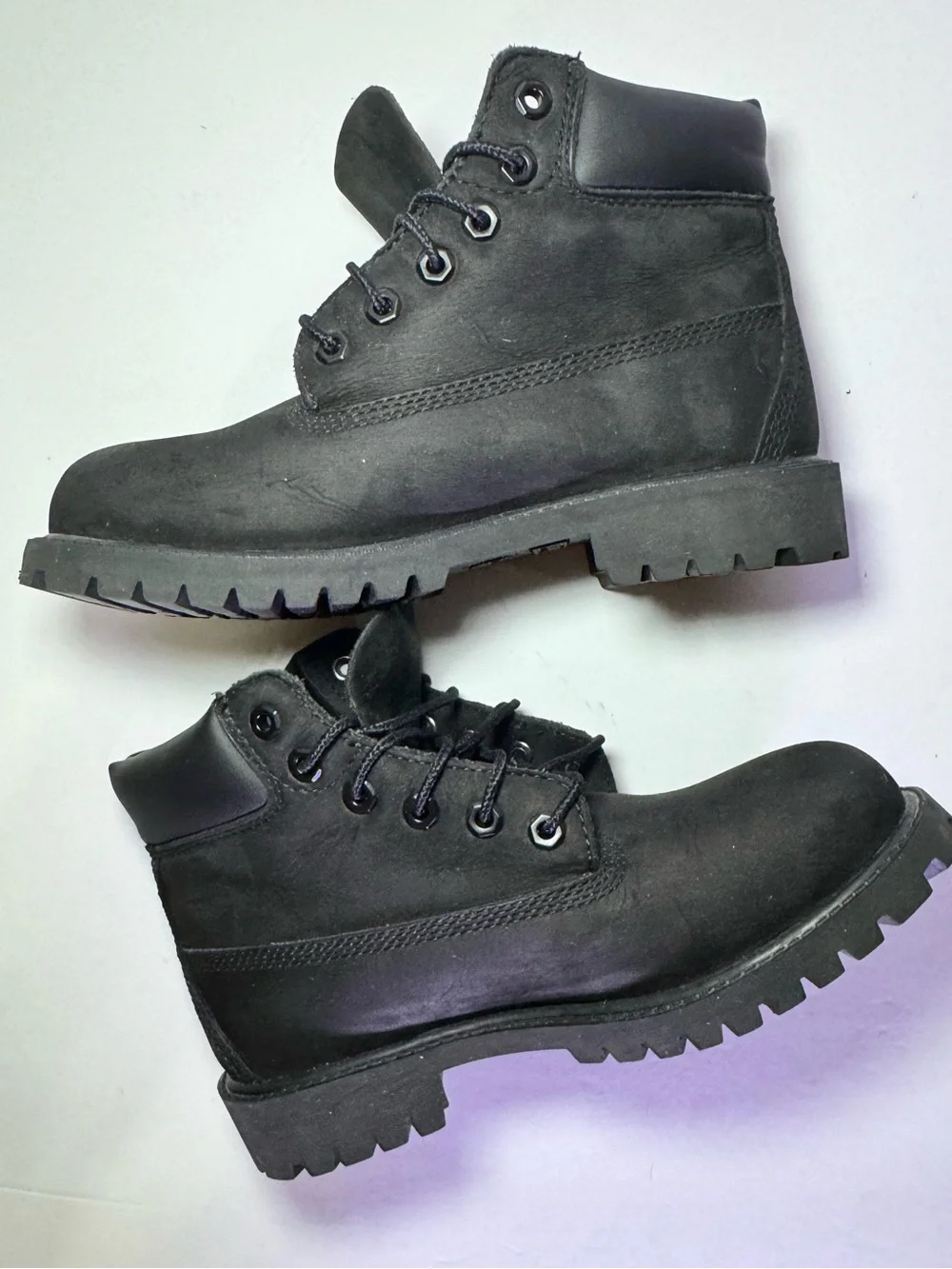 Black Timberland Premium 6” Waterproof Boots - Youth Size 2